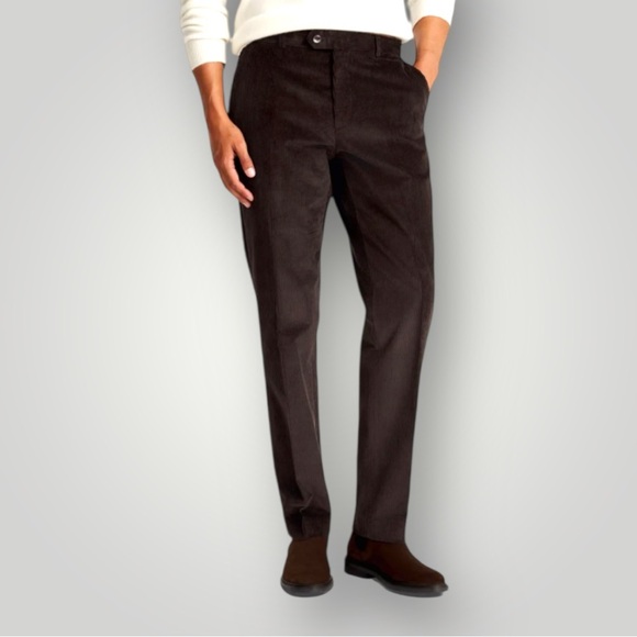 Giorgio Armani Chocolate Brown Fine Wale Corduroy Trousers Pants Sz 34 x 30